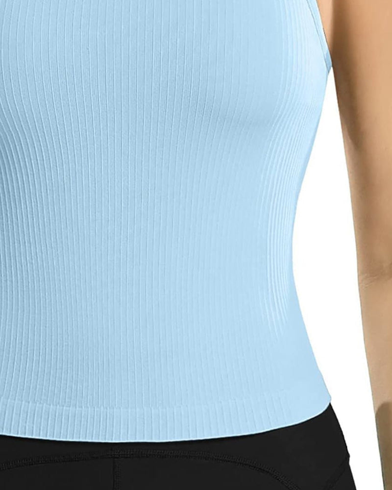 Built-in bra racerback tank top