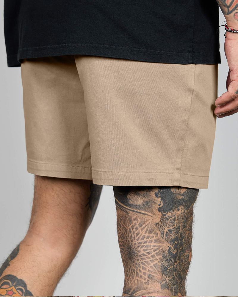 Men's Elastic Waist Casual Straight Leg Short