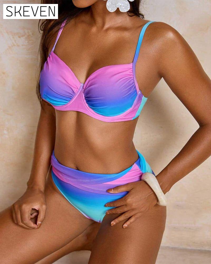 Gradient Push-Up Bra Sexy Bikini