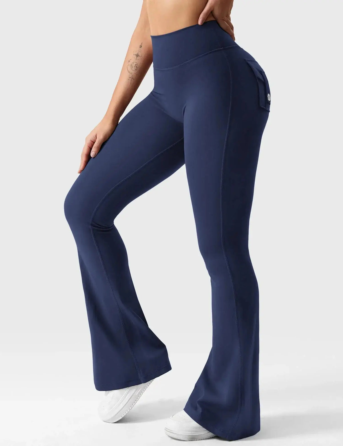 Flare Yoga Pants High Waisted | Flairé™ Flared Leggings with Pockets 30"