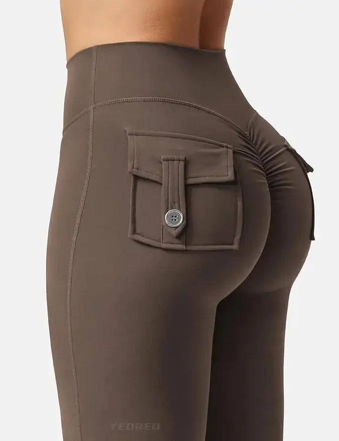 Flare Yoga Pants High Waisted | Flairé™ Flared Leggings with Pockets