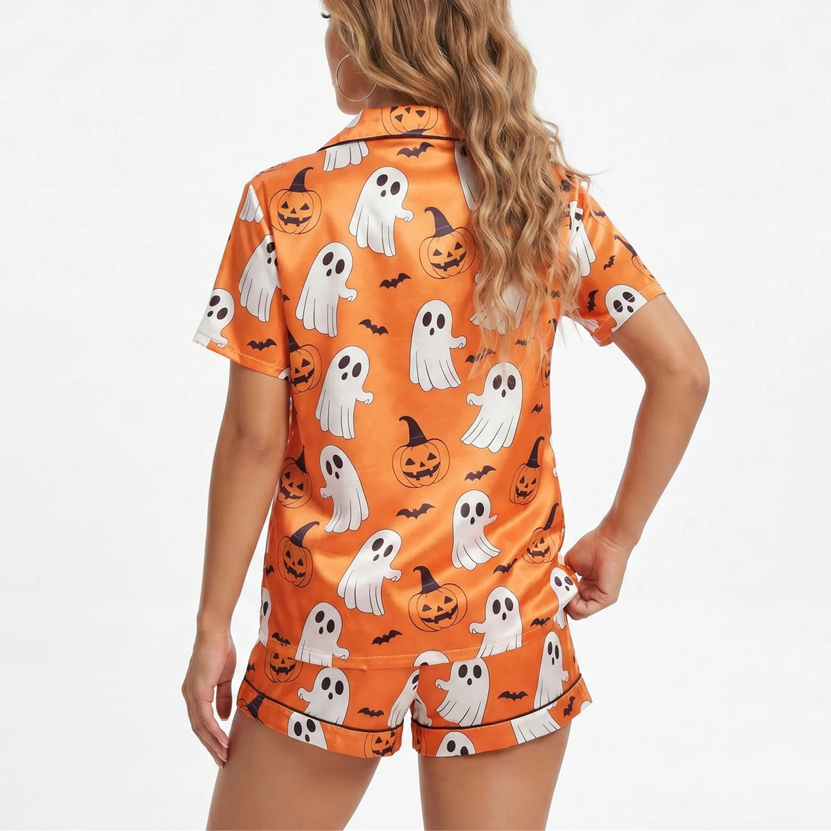 Women’s Halloween Pajamas with Ghosts and Pumpkins