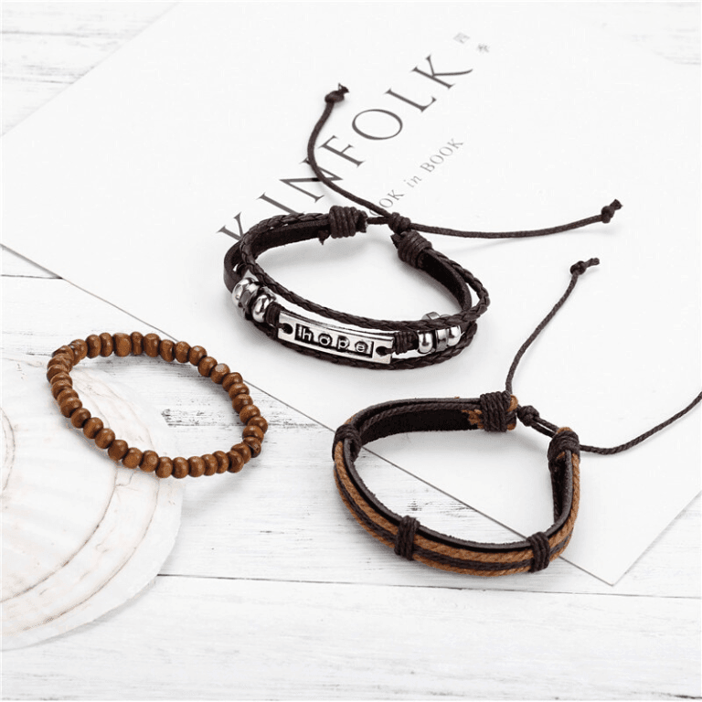 VacationGrabs Hope Bracelet Set for Men - Stylish Wristbands