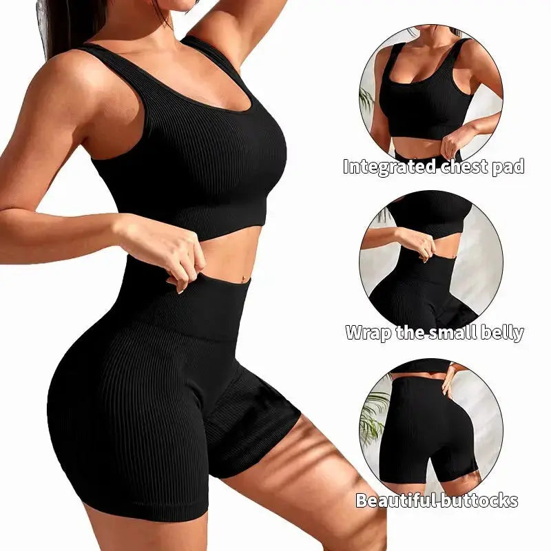 Seamless Yoga Set Women – Flairé™ High Waist Workout Set