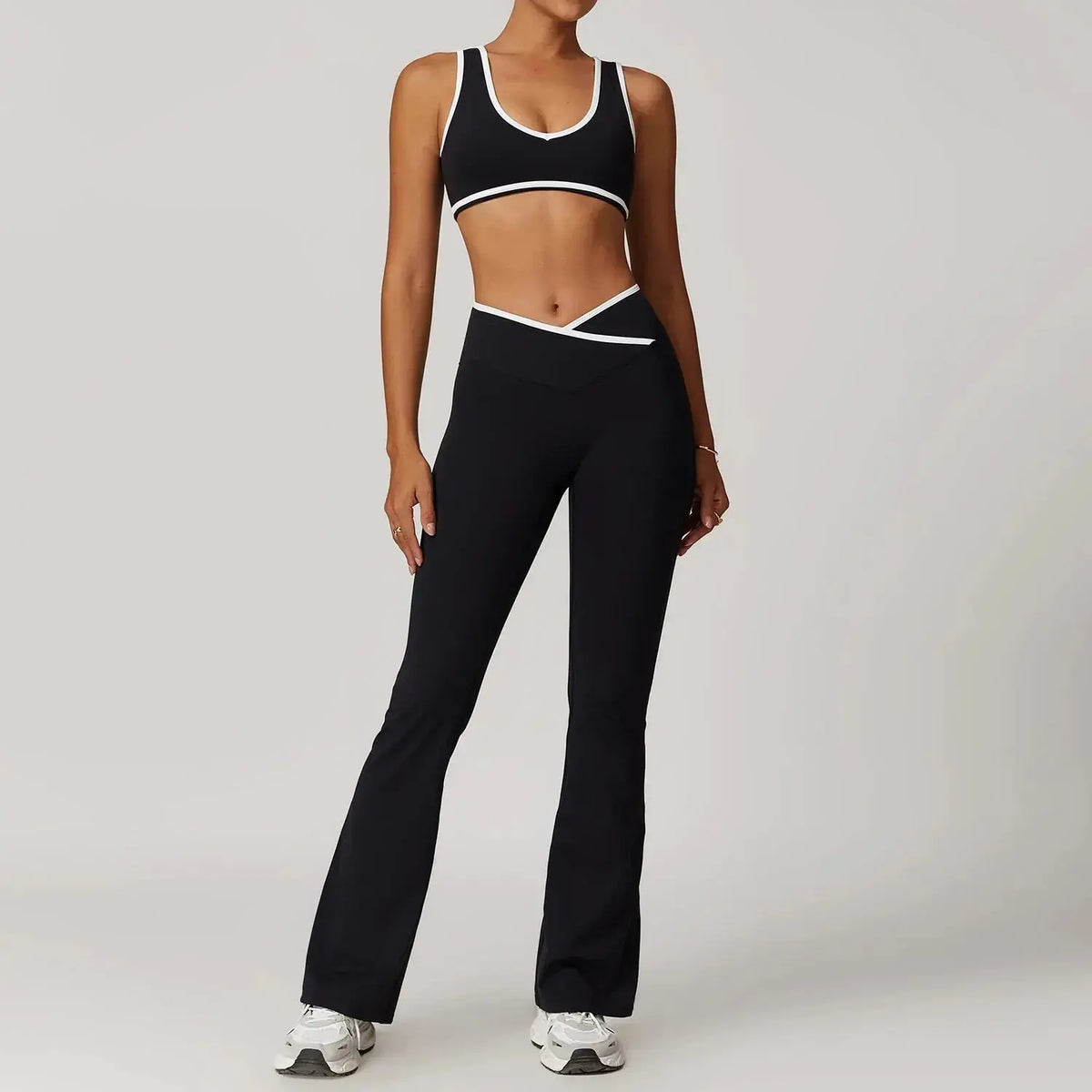 Seamless Yoga Set – Flairé™ Cross High Waist Workout Set