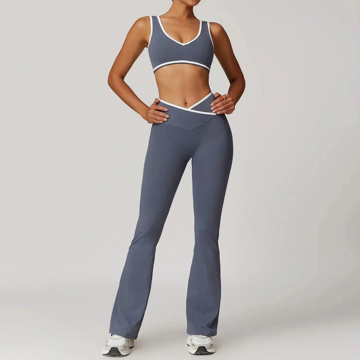 Seamless Yoga Set – Flairé™ Cross High Waist Workout Set