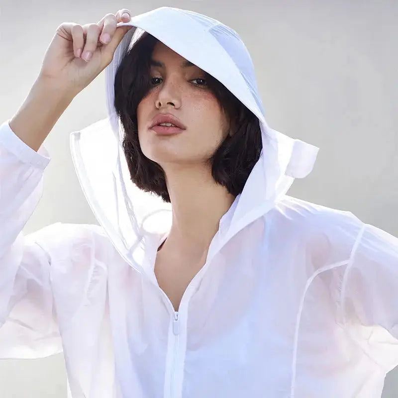 Women’s Hooded Sport Jacket – Flairé™ Lightweight Activewear Jacket