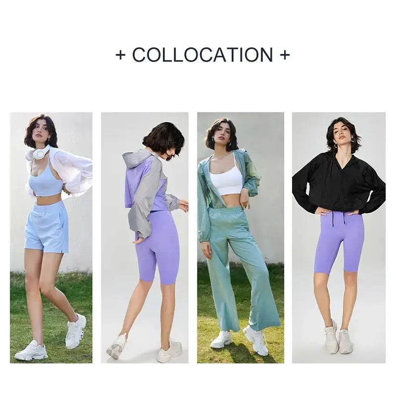 Women’s Hooded Sport Jacket – Flairé™ Lightweight Activewear Jacket