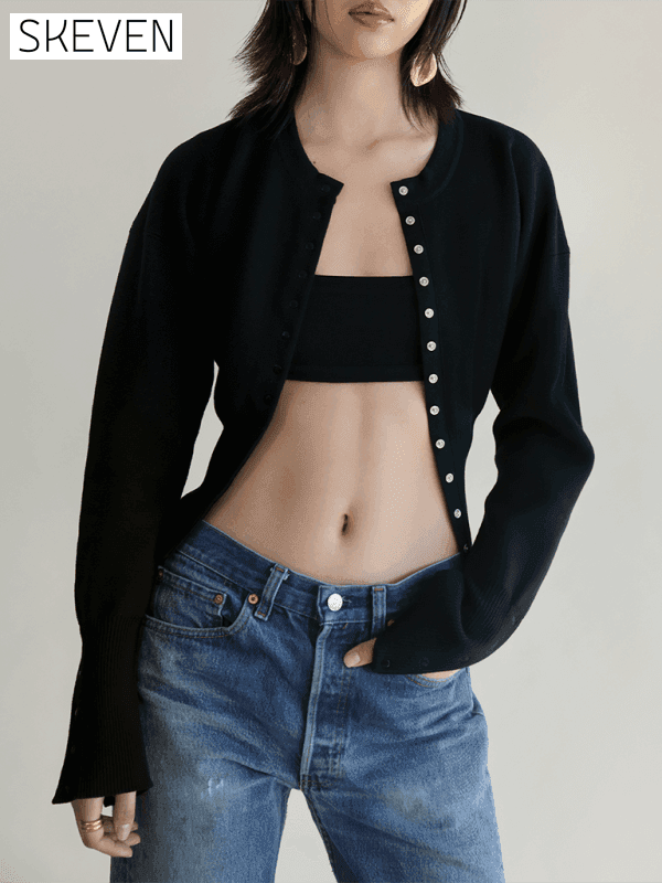 New Women's Fit Sexy Cardigan Button Sweater clothes clothing long sleeve top shirt shirts Sweater sweaters Sweatshirt top tops