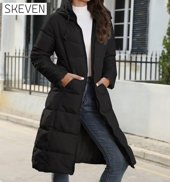 New winter mid-length slim cotton jacket warm down cotton Long Puffer Winter Coat jacket Black clothes Jacket Coat Jackets & Coats
