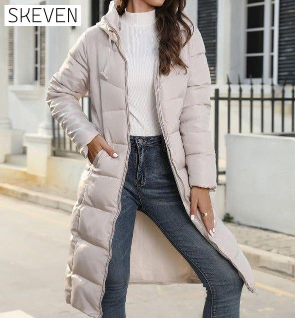 New winter mid-length slim cotton jacket warm down cotton Long Puffer Winter Coat jacket Khaki clothes Jacket Coat Jackets & Coats
