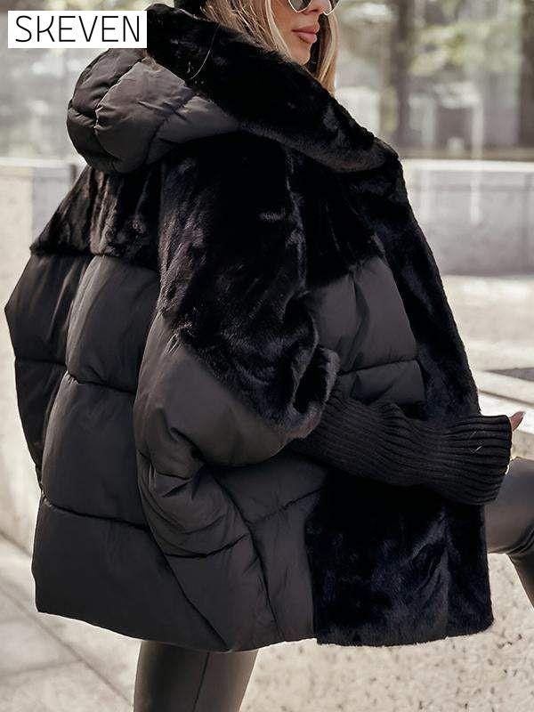 Women's Winter Multicolor Hooded Thermal Jacket Coats Tops