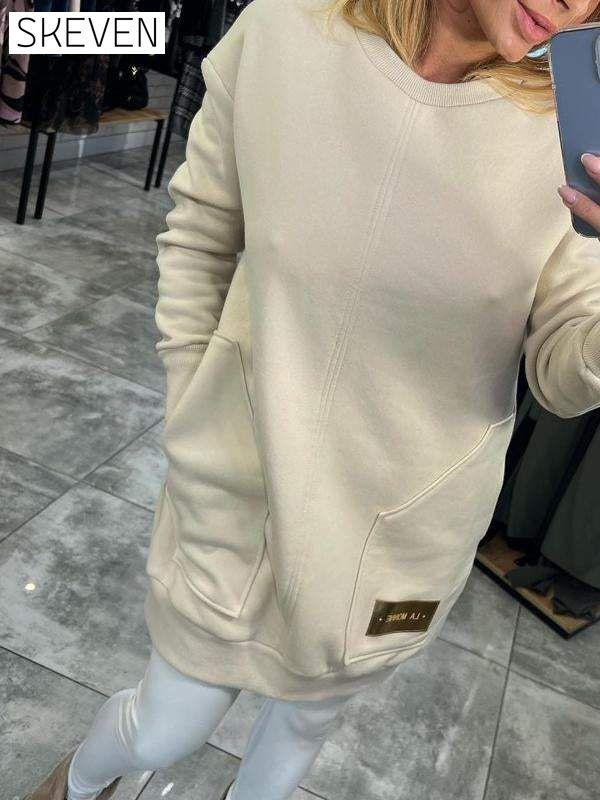 Women's Round Neck Long Sleeve Sweater Dress Dress Mini Dress