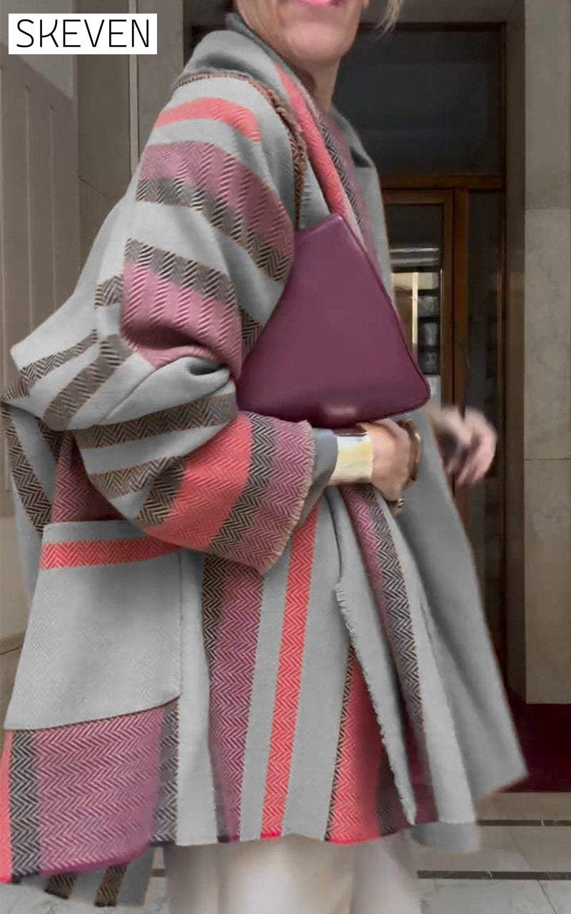 Women's vintage plaid woolen cardigan Sweaters Tops