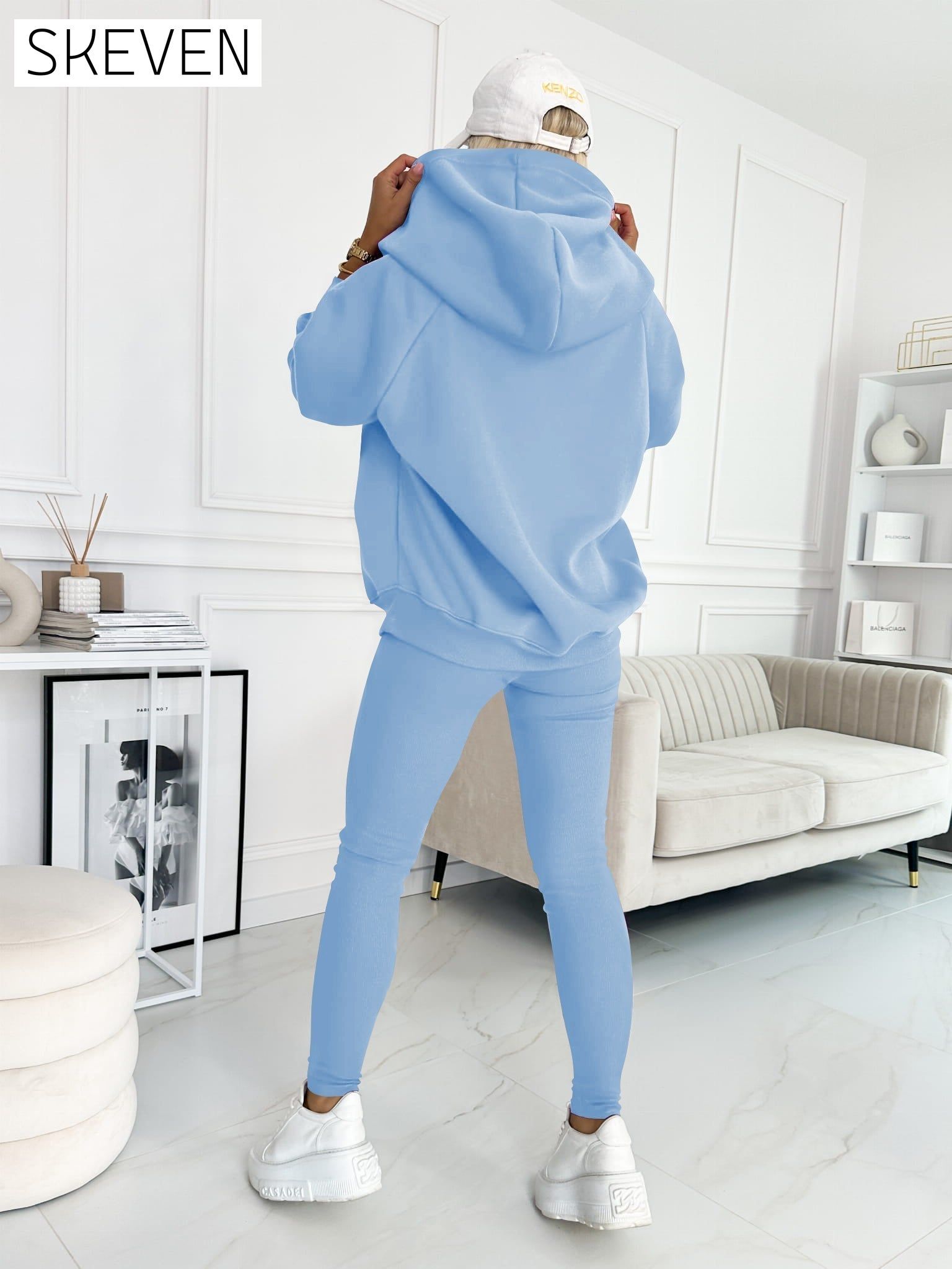 (S-5XL) Plus Size Hooded Casual and Comfortable Sweatshirt Two-piece Suit suit Two-piece Suit