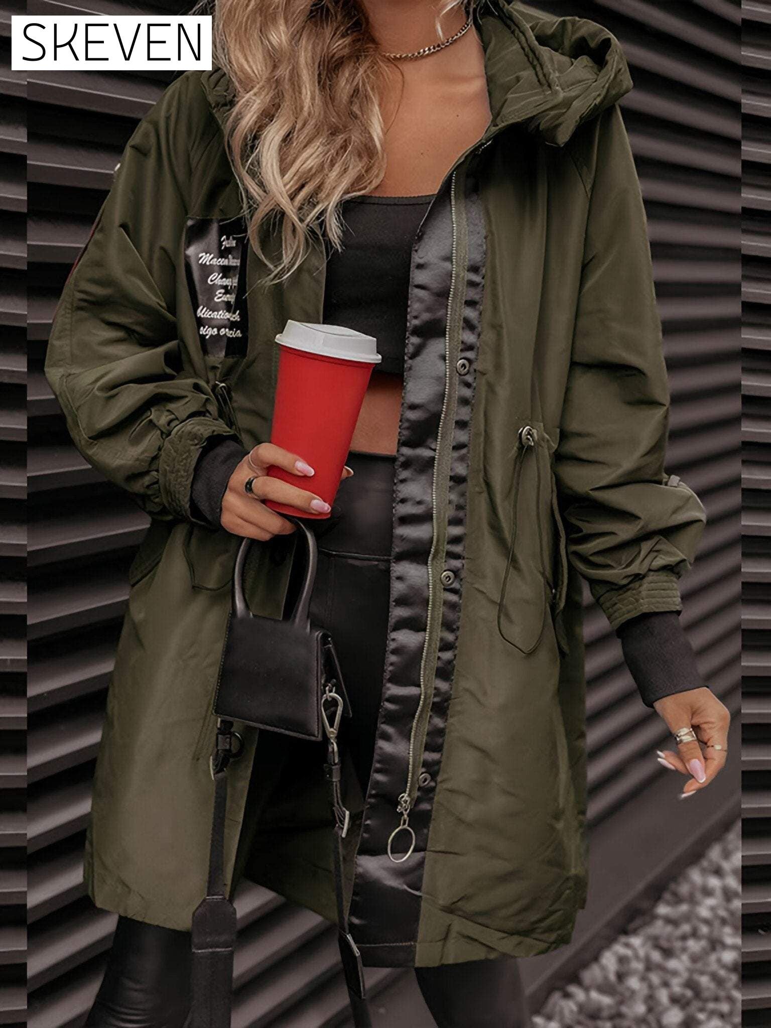 Women's Hooded Long Sleeve Jacket Coats Tops
