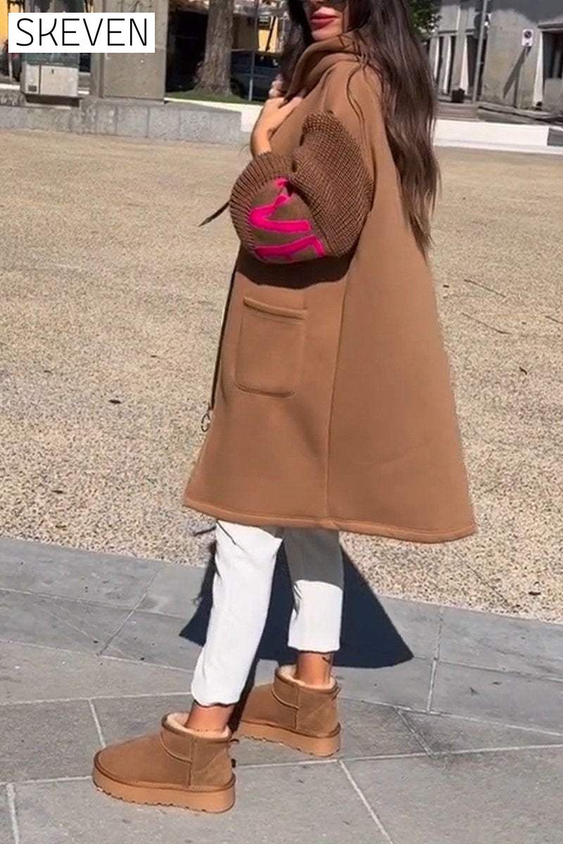 Women's Casual Hooded Mid-length Coat Coats Cotton Top