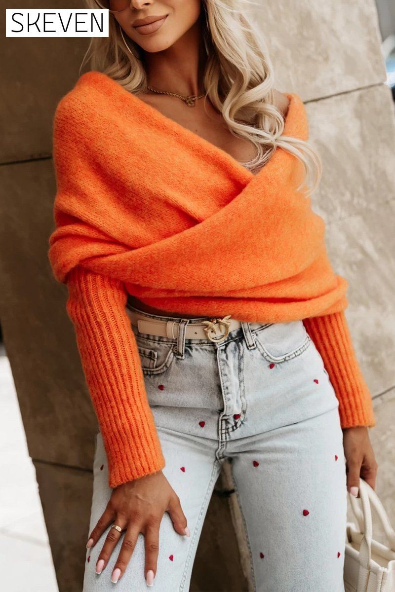 Women Should Wear Knitted Long-sleeved Sweaters In Autumn Sweaters tops