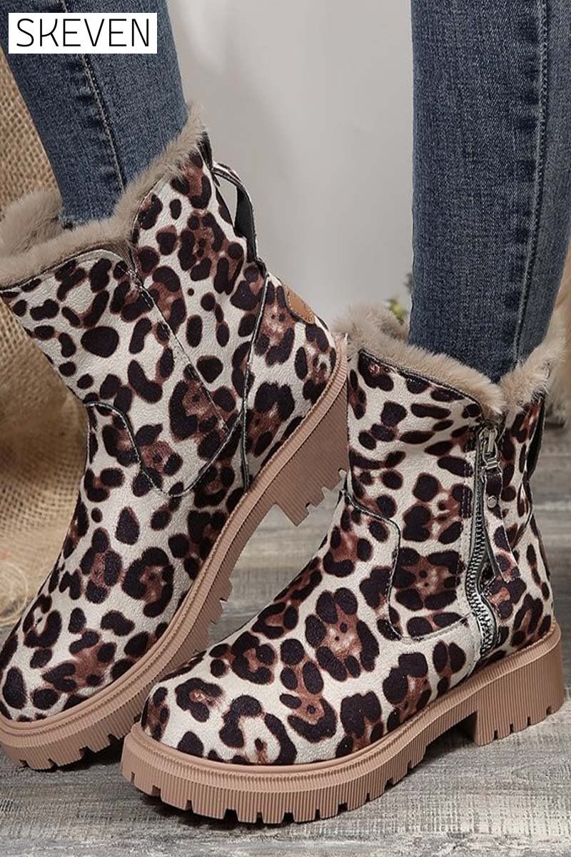 Women's velvet thickened warm mid-calf cotton boots Shoes