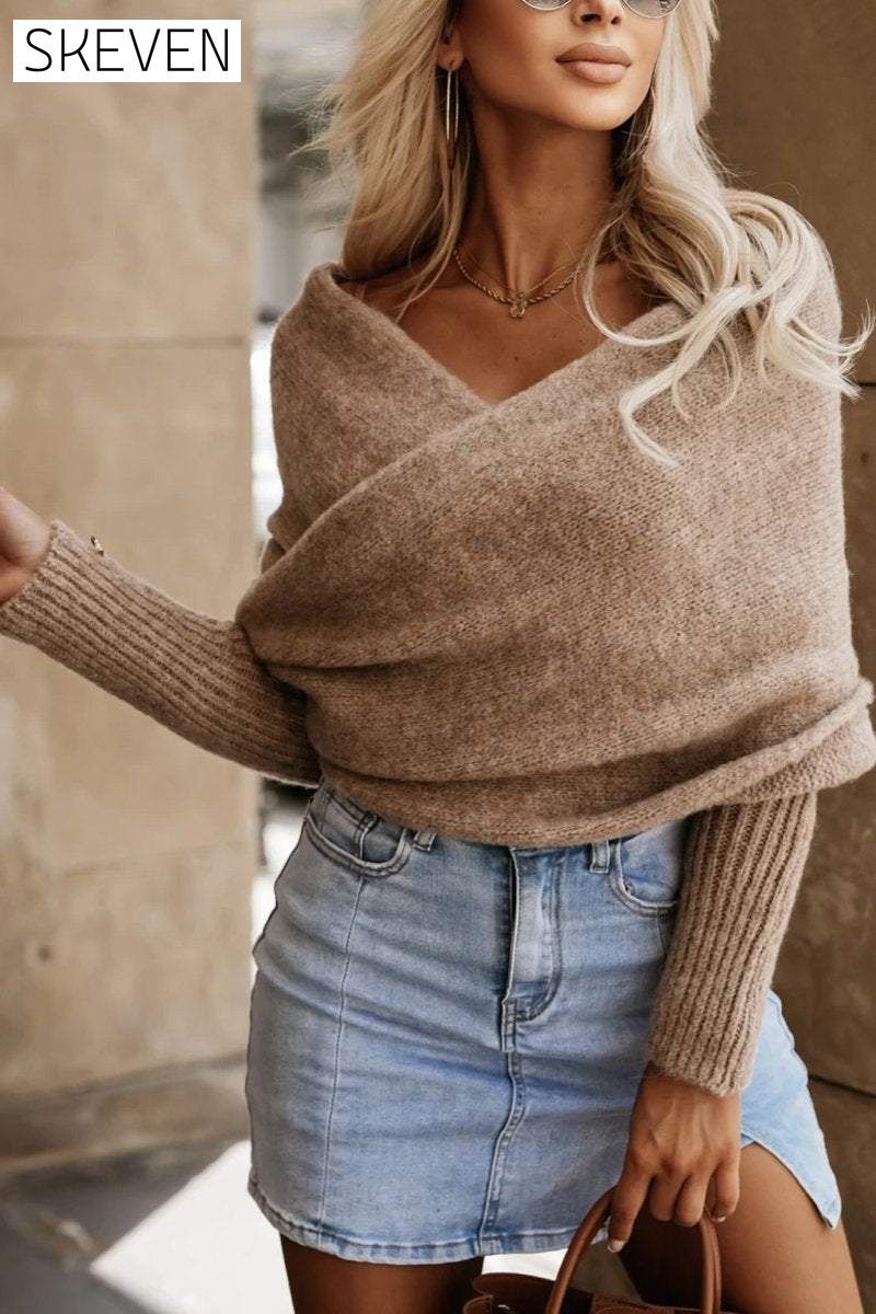 Women Should Wear Knitted Long-sleeved Sweaters In Autumn Sweaters tops