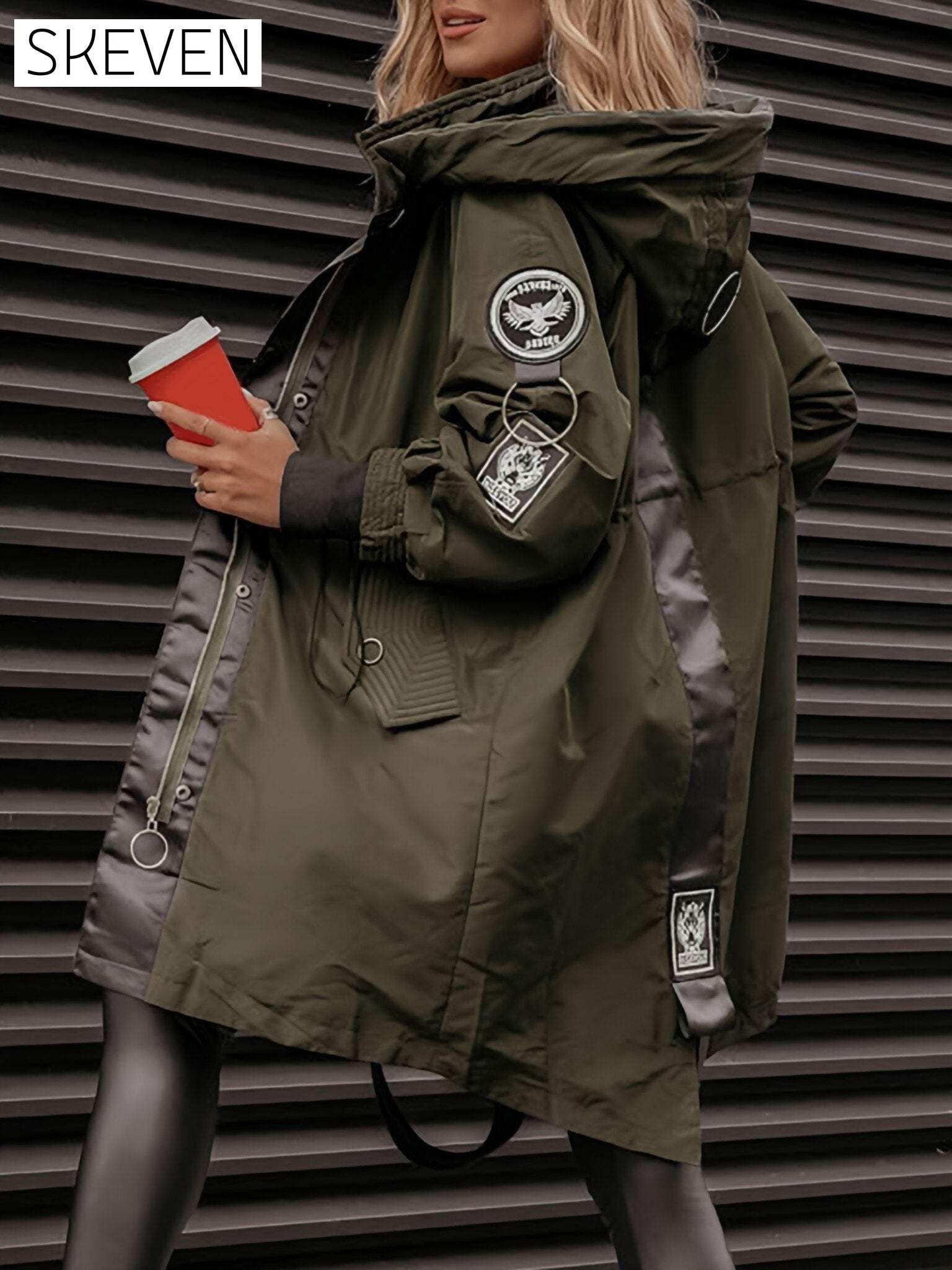 Women's Hooded Long Sleeve Jacket Coats Tops