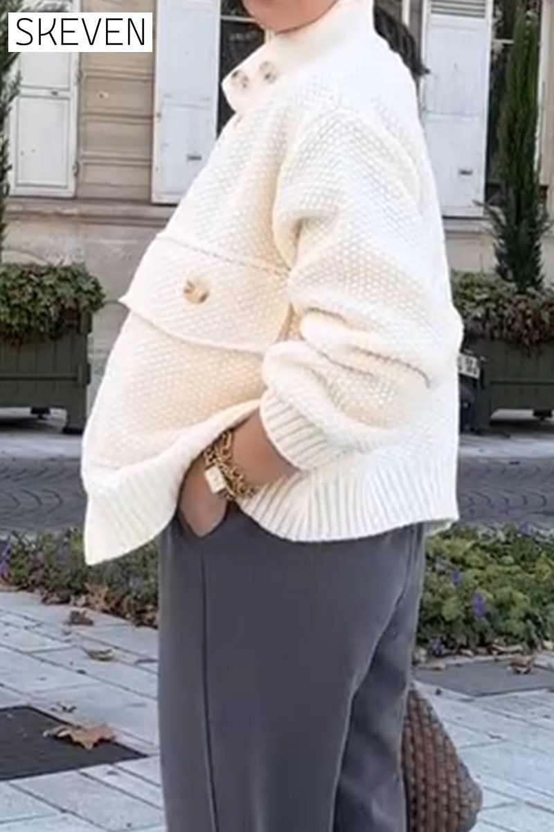 Solid knitted cardigan jacket cardigans sweaters tops