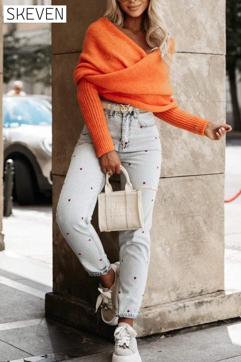 Women Should Wear Knitted Long-sleeved Sweaters In Autumn Sweaters tops
