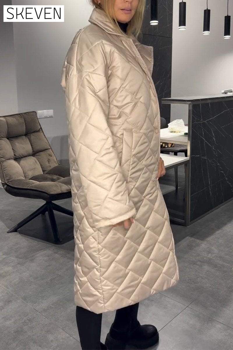 Women's Casual Lapel Mid-length Cotton Coat Coats Cotton Top