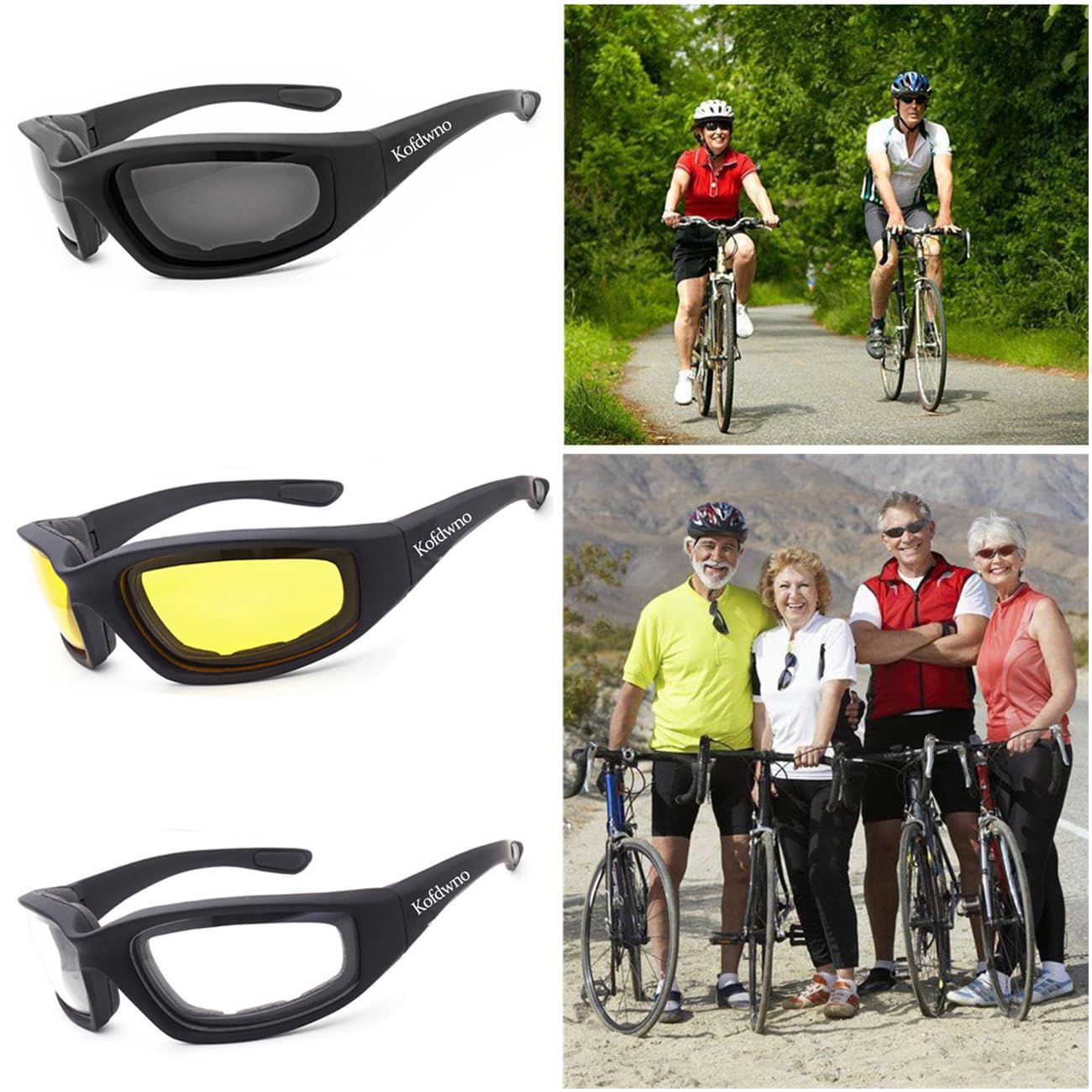Kofdwno Goggles for Motorcycle - UV Protection & Clarity