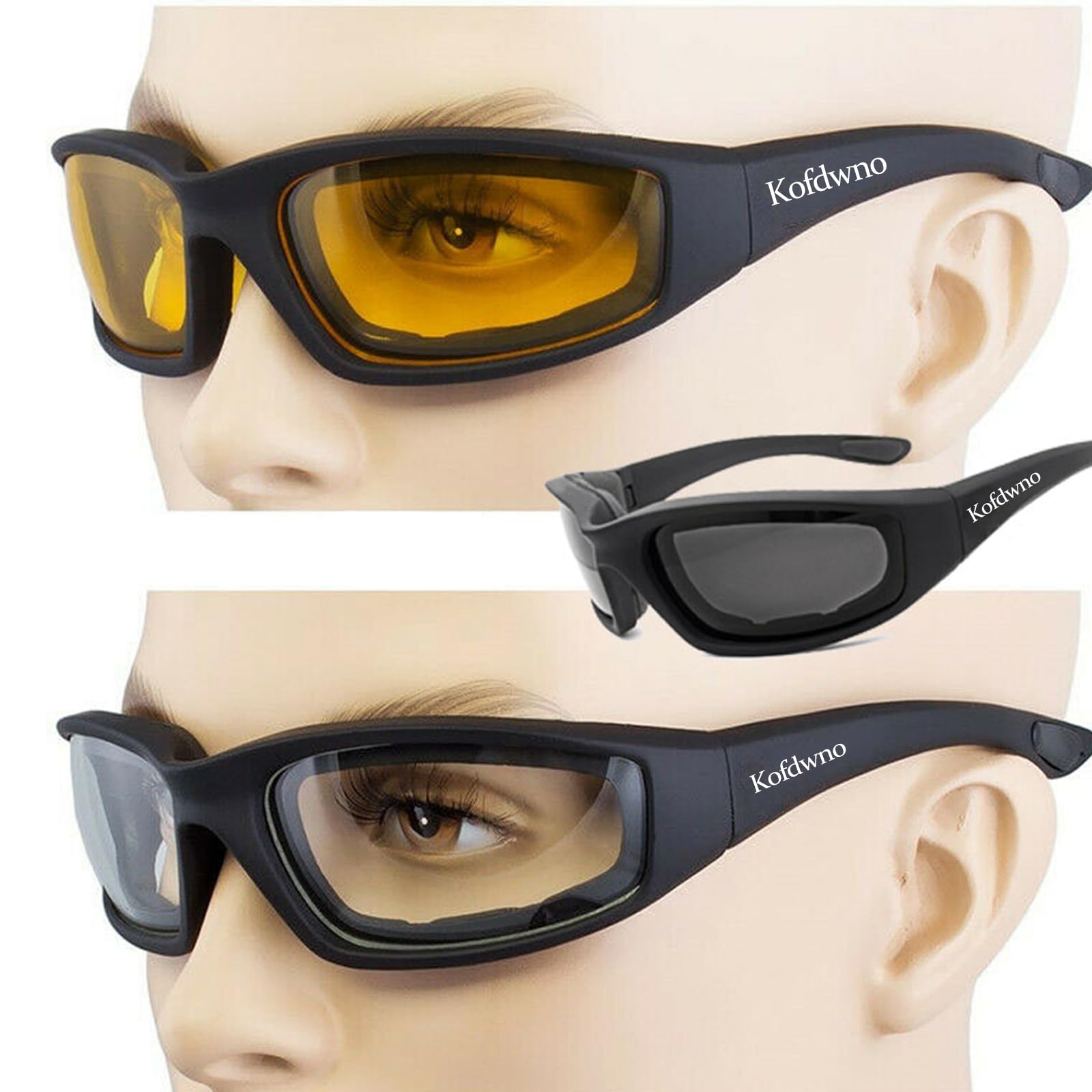 Kofdwno Goggles for Motorcycle - UV Protection & Clarity