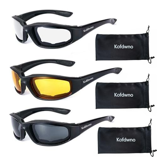 Kofdwno Goggles for Motorcycle - UV Protection & Clarity
