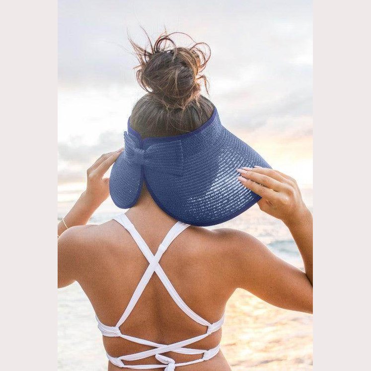 Large Brim Bow Beach Hat for Women