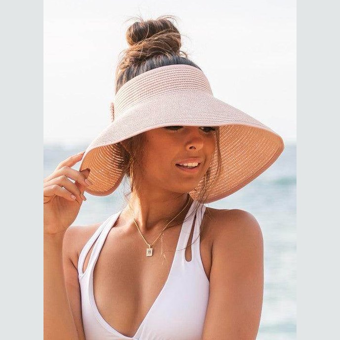 Large Brim Bow Beach Hat for Women