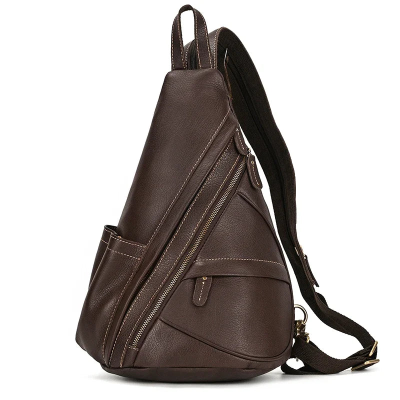 Men's Leather Crossbody Bag for Travel