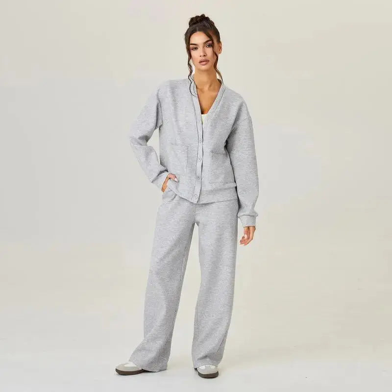 LÁVINE™ Oversized Loungewear Set – Cozy Cardigan & Pants