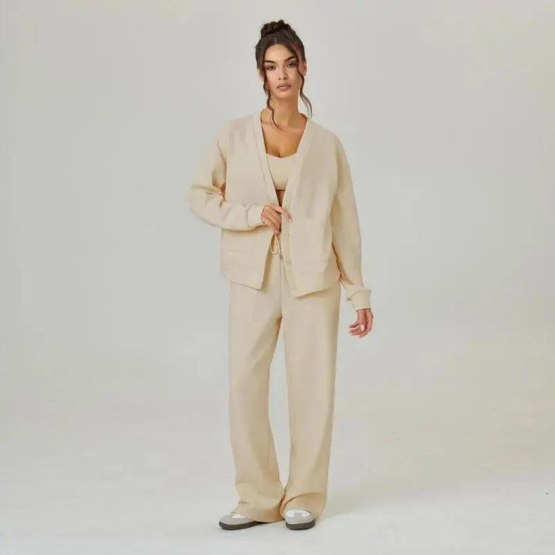 LÁVINE™ Oversized Loungewear Set – Cozy Cardigan & Pants