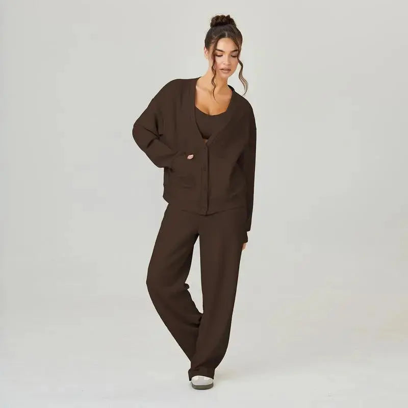 LÁVINE™ Oversized Loungewear Set – Cozy Cardigan & Pants