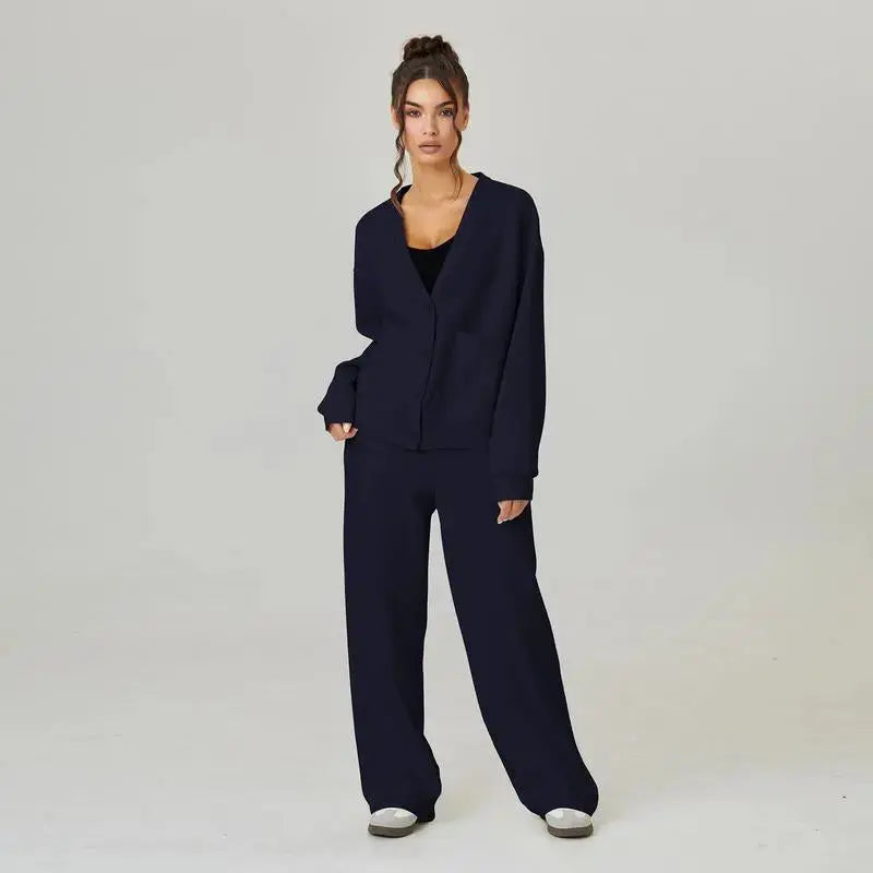 LÁVINE™ Oversized Loungewear Set – Cozy Cardigan & Pants