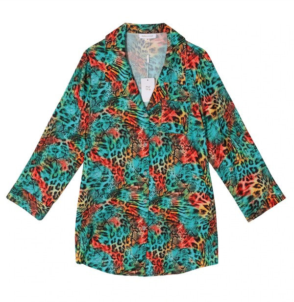 Leopard Print Sleep Shirt for Women - Stylish & Comfortable