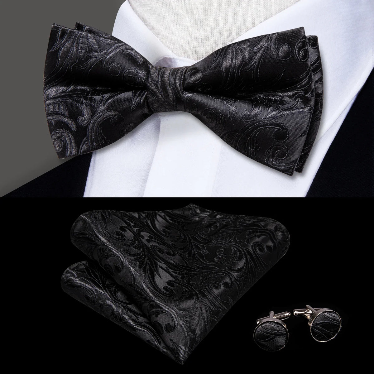 Mens Bow Tie Collection with Matching Pocket Squares