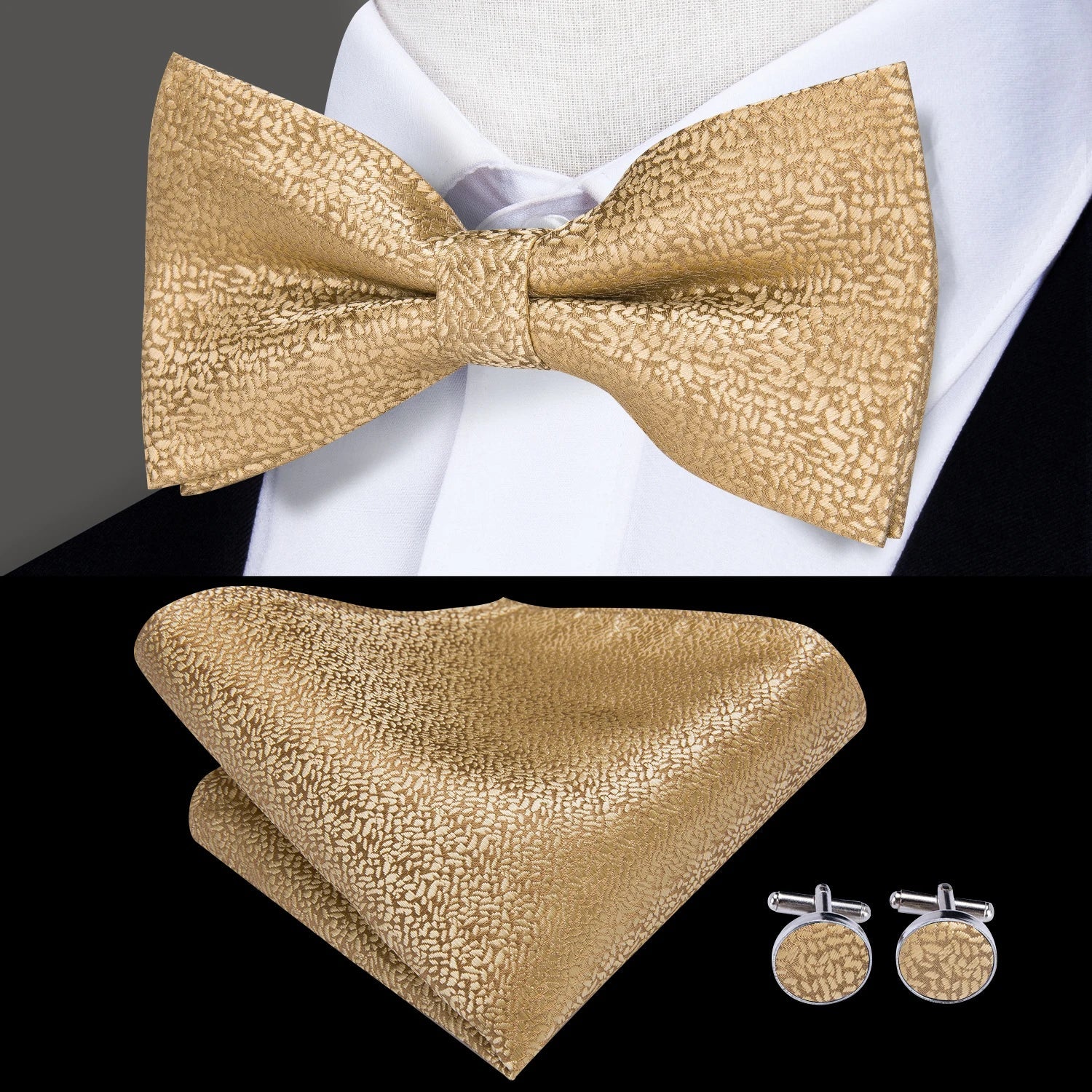 Mens Bow Tie Collection with Matching Pocket Squares
