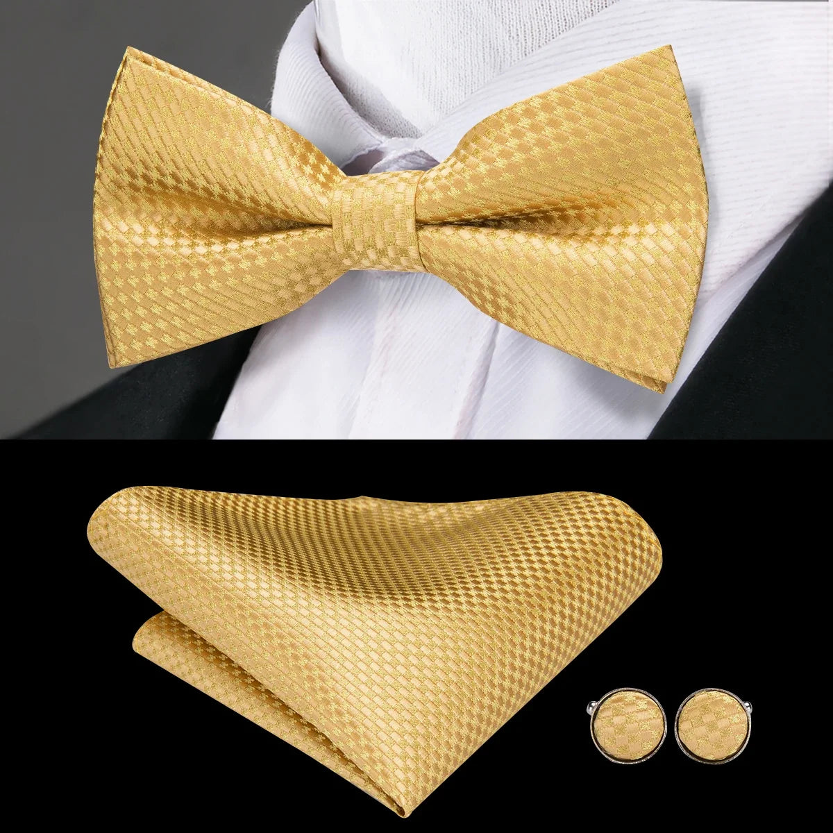 Mens Bow Tie Collection with Matching Pocket Squares