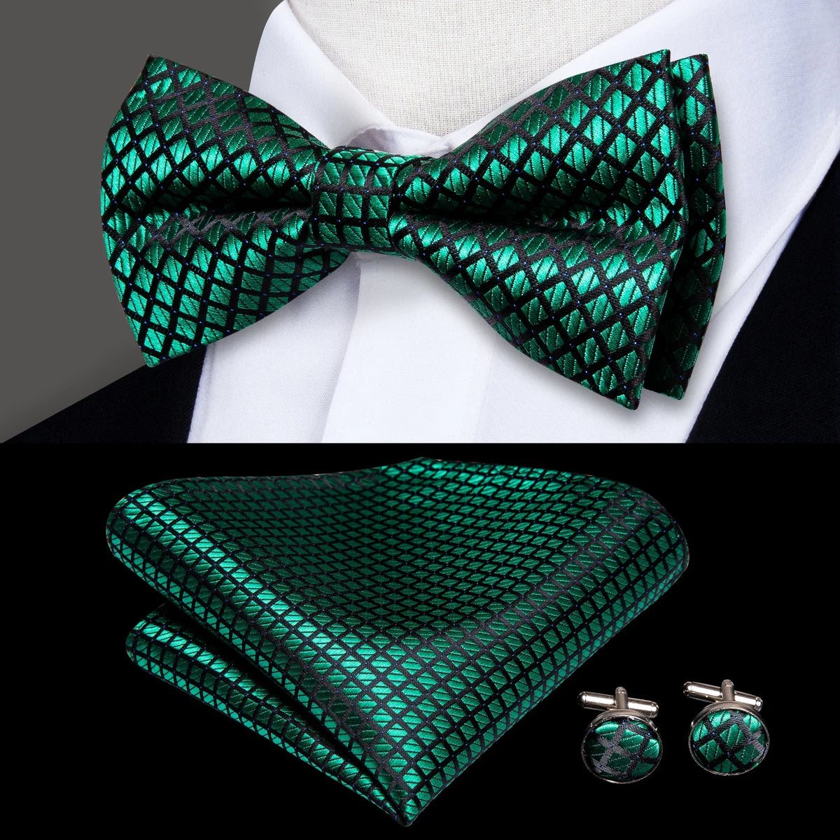 Mens Bow Tie Collection with Matching Pocket Squares
