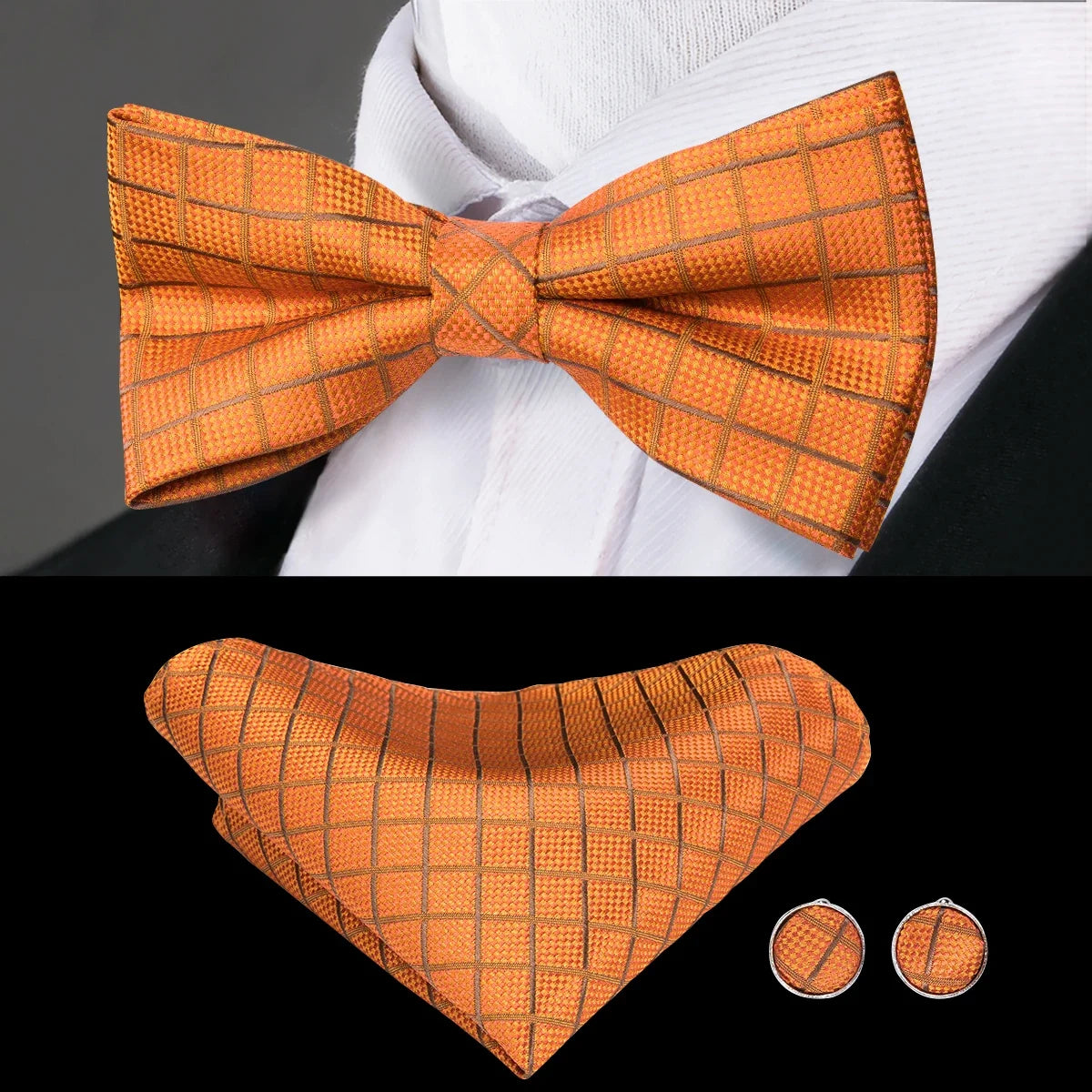 Mens Bow Tie Collection with Matching Pocket Squares