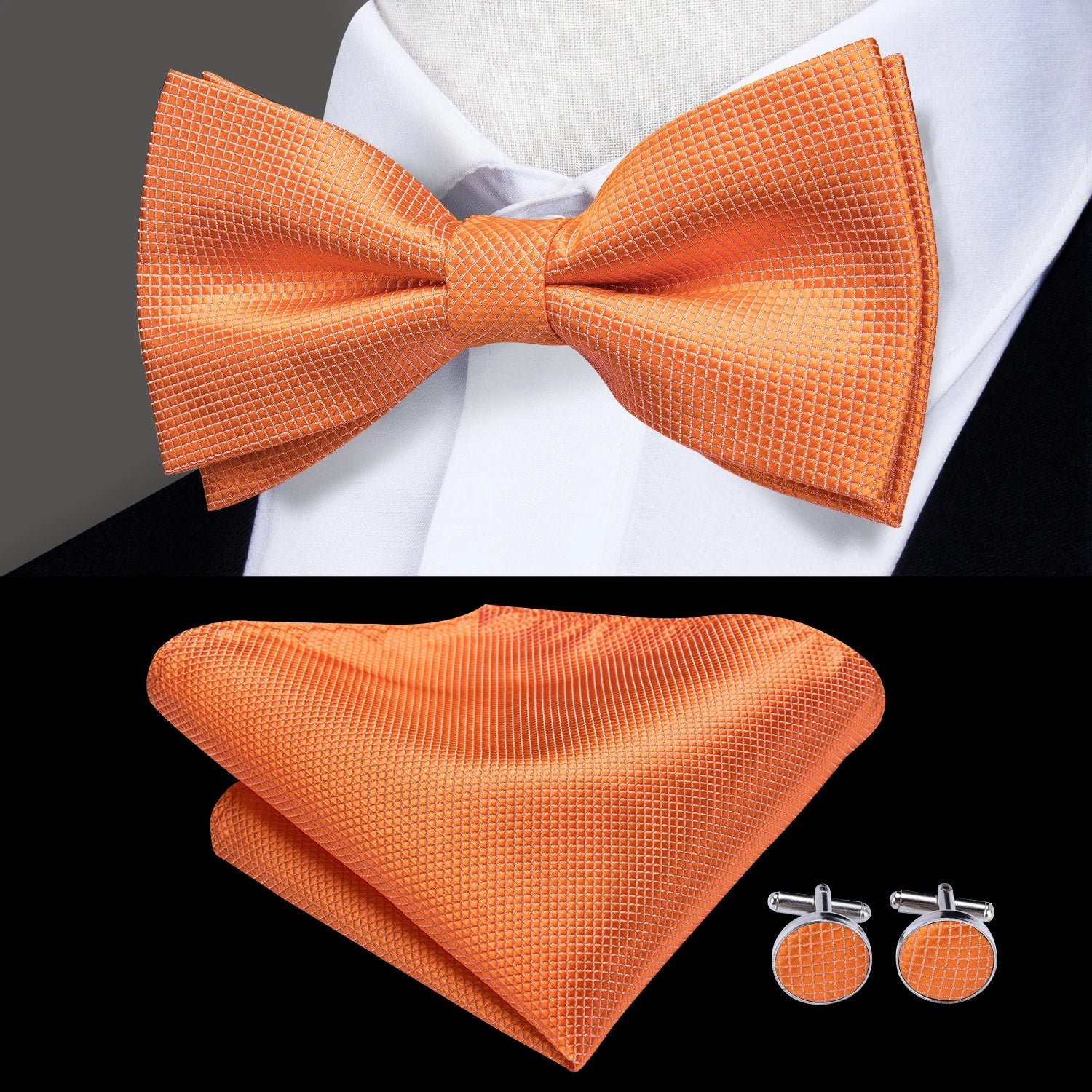 Mens Bow Tie Collection with Matching Pocket Squares