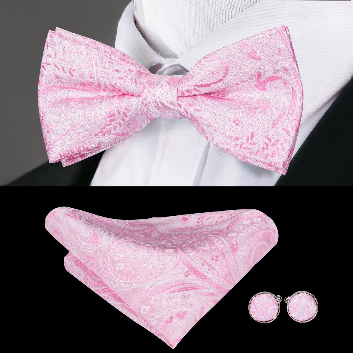 Mens Bow Tie Collection with Matching Pocket Squares