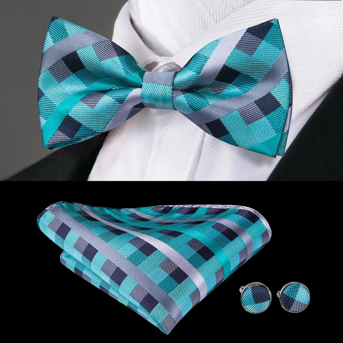 Mens Bow Tie Collection with Matching Pocket Squares