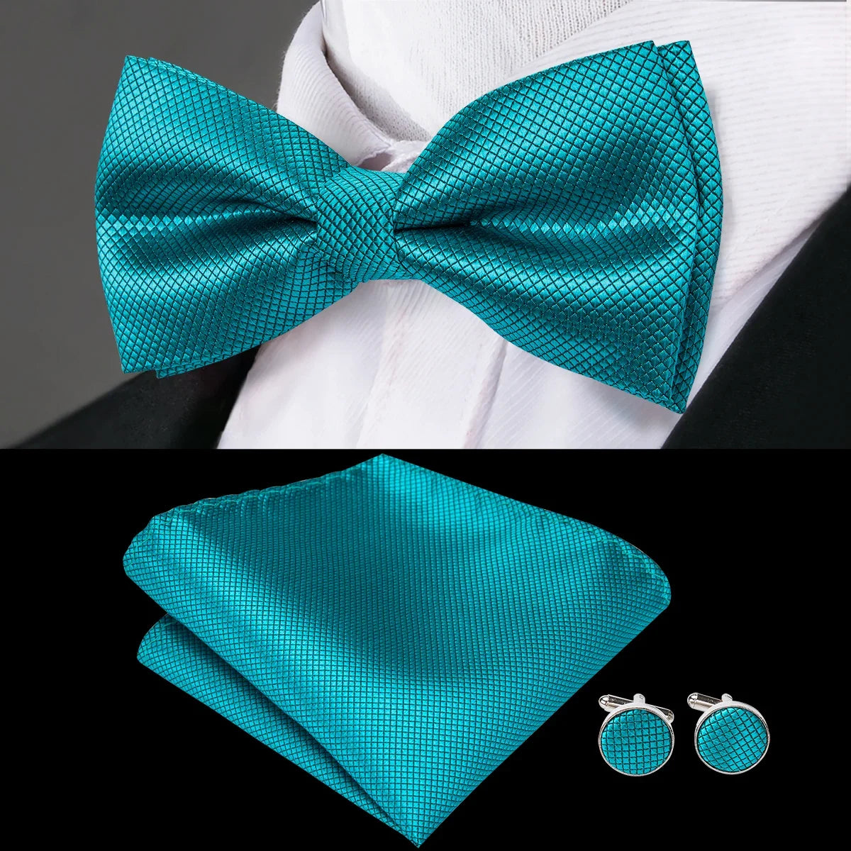 Mens Bow Tie Collection with Matching Pocket Squares