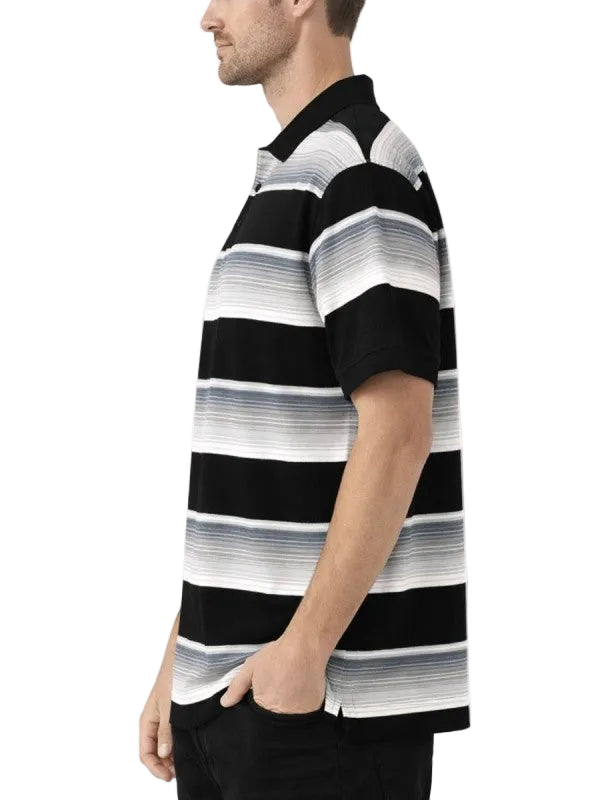 Men's Colorful Striped Polo Shirt for Vacation Style