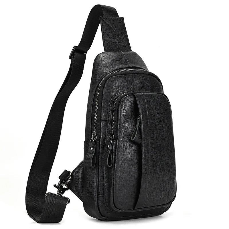 Mens Sling Bag - Quality Leather Travel Essential